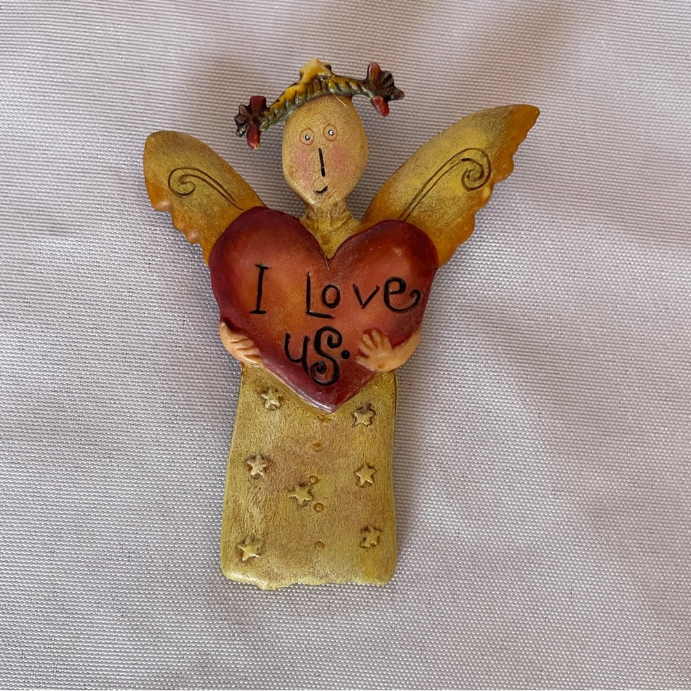 Charming Angel with Heart Brooch